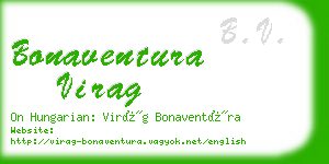 bonaventura virag business card